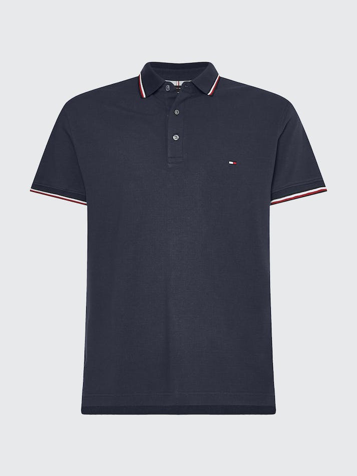 Tommy Hilfiger 1985 Collection Slim Fit Tipped Men's Polo Shirts Blue | 1MuMsfyxjVe9