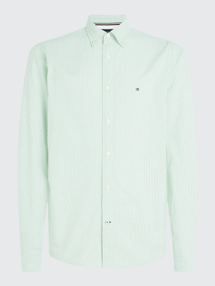 Tommy Hilfiger 1985 Collection TH Flex Regular fit Men's Shirts Light Green / White | RoQ8jU9YtCIh