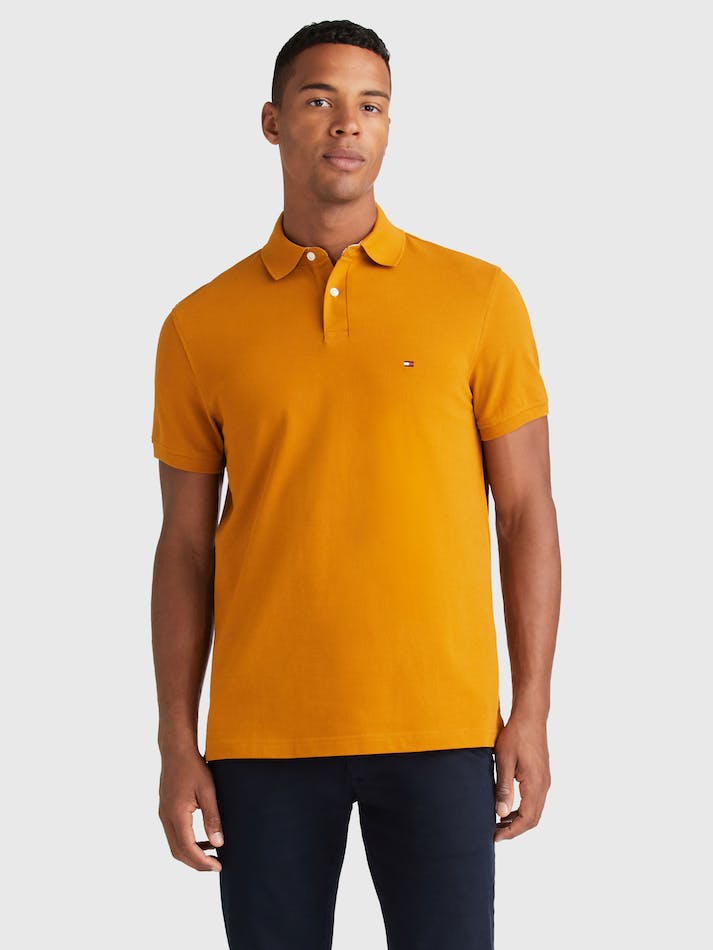 Tommy Hilfiger 1985 Regular Men\'s Polo Shirts Gold | ikIXltXMeQyX