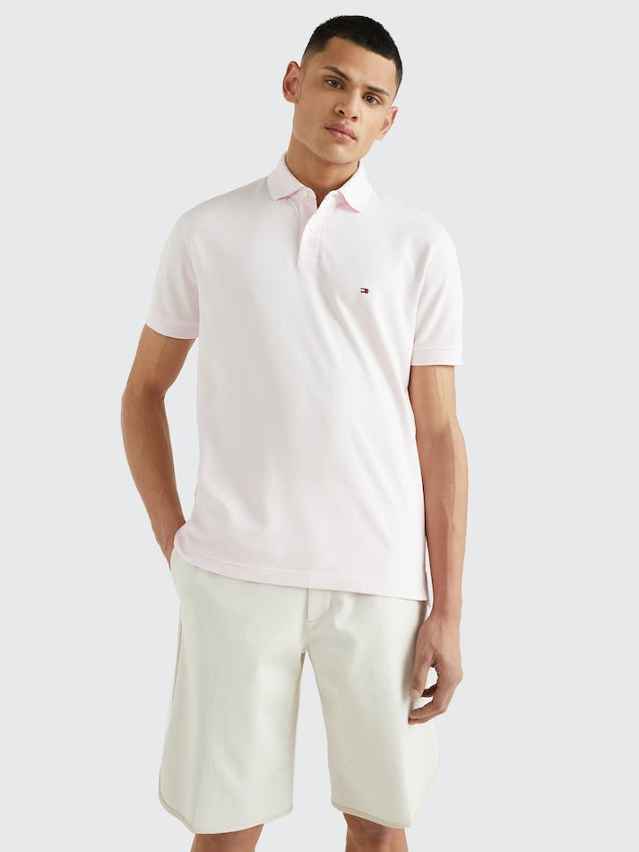 Tommy Hilfiger 1985 TH Flex Organic Men\'s Polo Shirts Light Pink | USl9zMdyFNYF