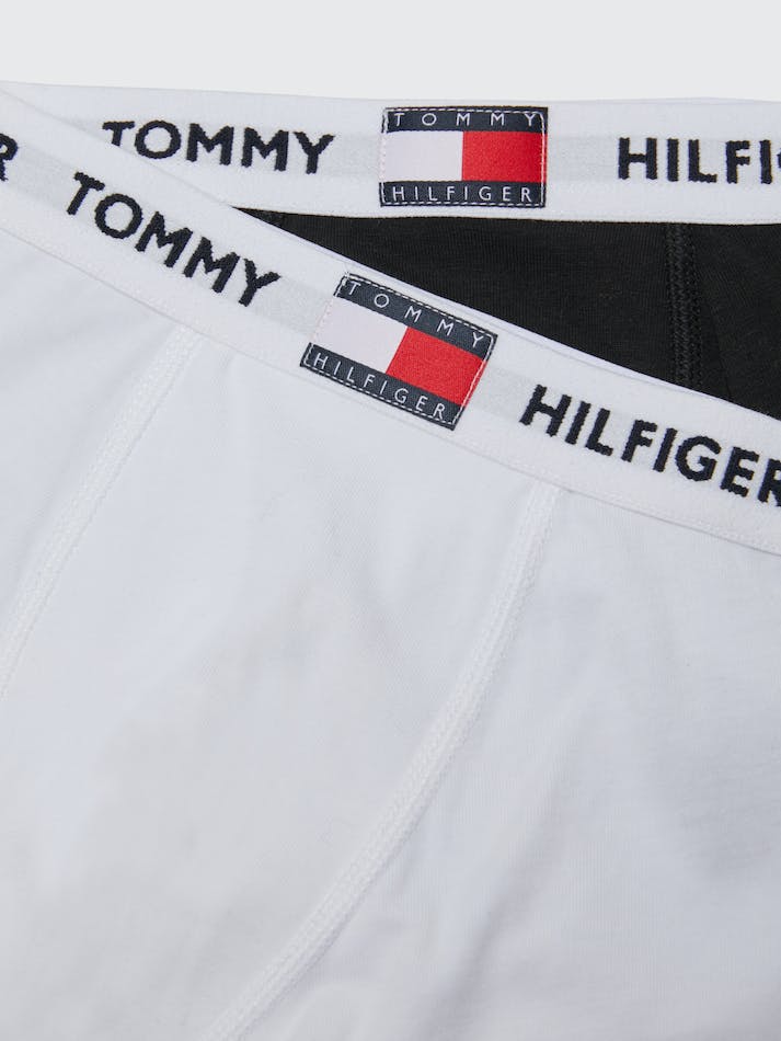 Tommy Hilfiger 2-Pack 1985 Collection Jersey Kids' Underwear White / Black | 95RjcXUdHsVz