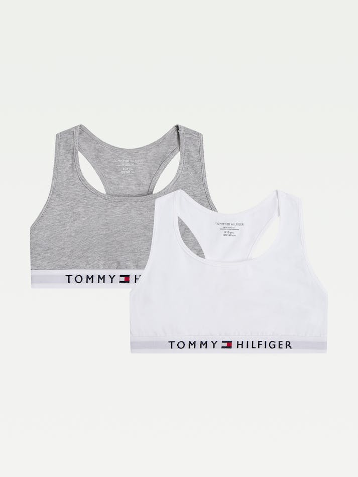 Tommy Hilfiger 2-Pack Cotton Logo Kids\' Underwear Grey / White | Aa5P8o69SRNz