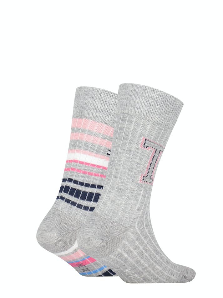 Tommy Hilfiger 2-Pack Rib Socks Kids' Socks Light Grey | mbaTtepFiivF