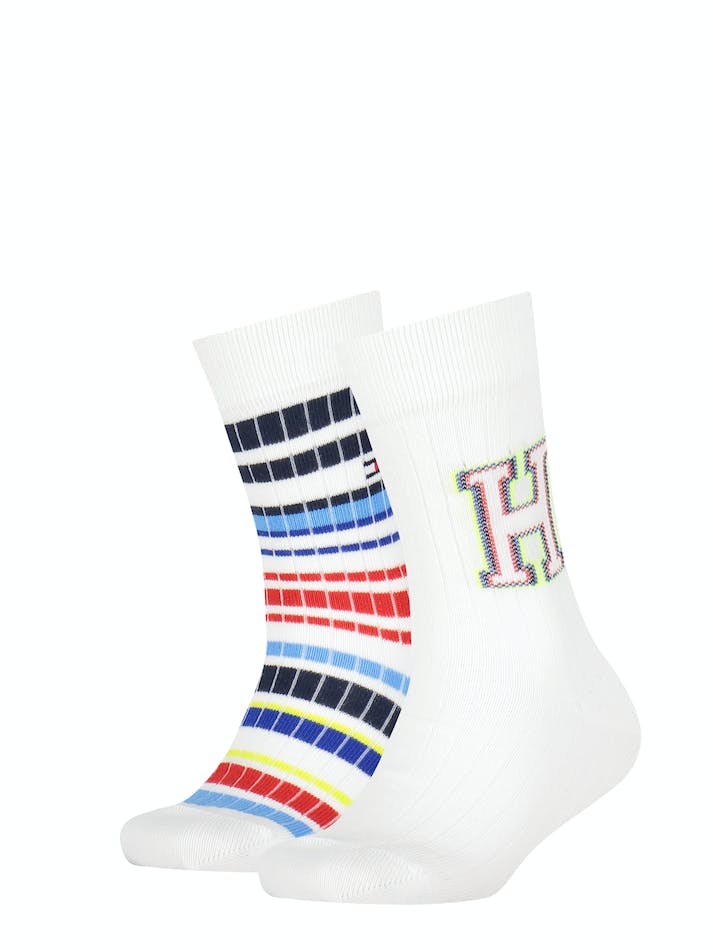 Tommy Hilfiger 2-Pack Rib Socks Kids\' Socks White | fBA128LQyWoq