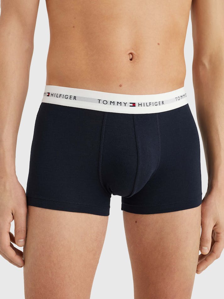 Tommy Hilfiger 3-Pack Logo Men's Underwear Blue / Blue | 92Crh0F0xPEk