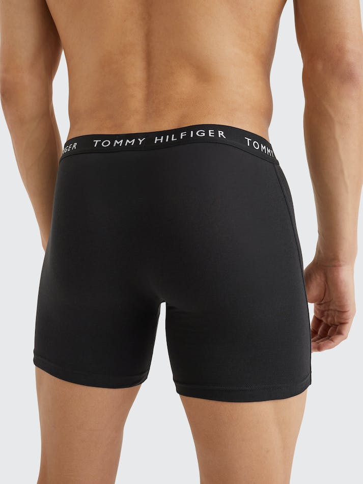 Tommy Hilfiger 3-Pack Logo Waistband Boxer Men's Underwear Black / Black / Black | 0ZN61KQ6ZdZl