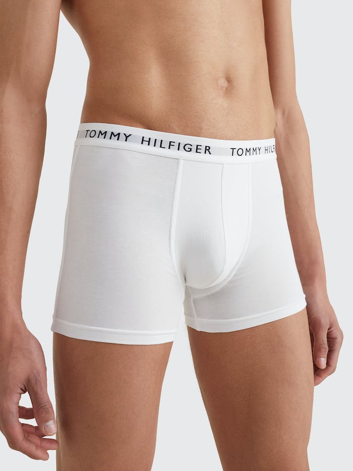 Tommy Hilfiger 3-Pack Logo Waistband Men's Underwear White | 3zcJVjvTltai