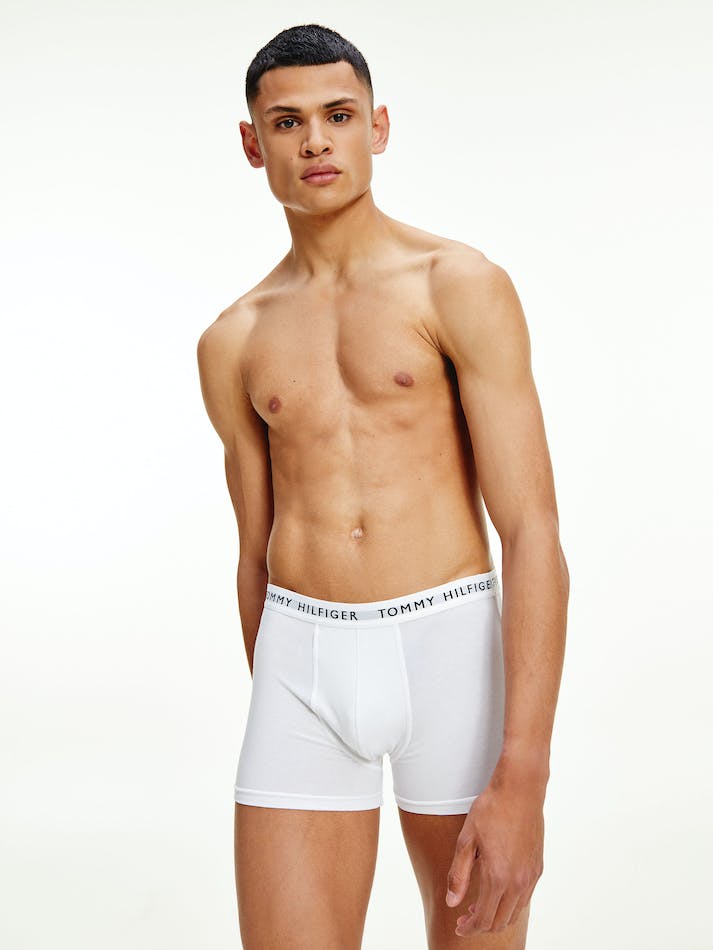 Tommy Hilfiger 3-Pack Logo Waistband Men's Underwear White | 3zcJVjvTltai