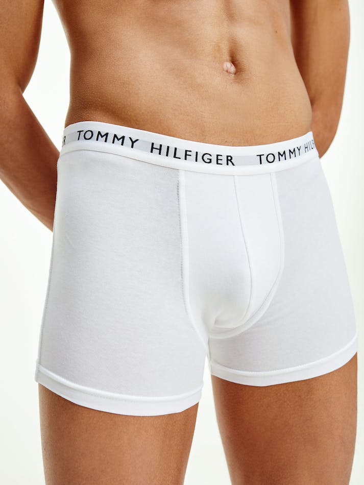 Tommy Hilfiger 3-Pack Logo Waistband Men's Underwear White | 3zcJVjvTltai