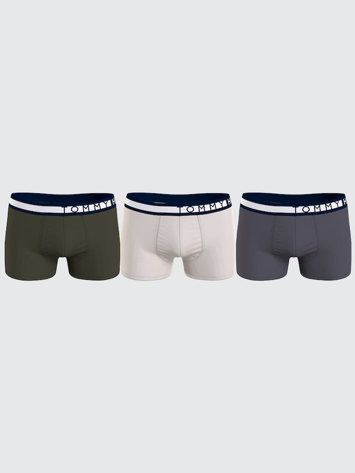 Tommy Hilfiger 3-Pack Logo Waistband Men's Underwear Dark Blue | 67X8nnzCOpNC