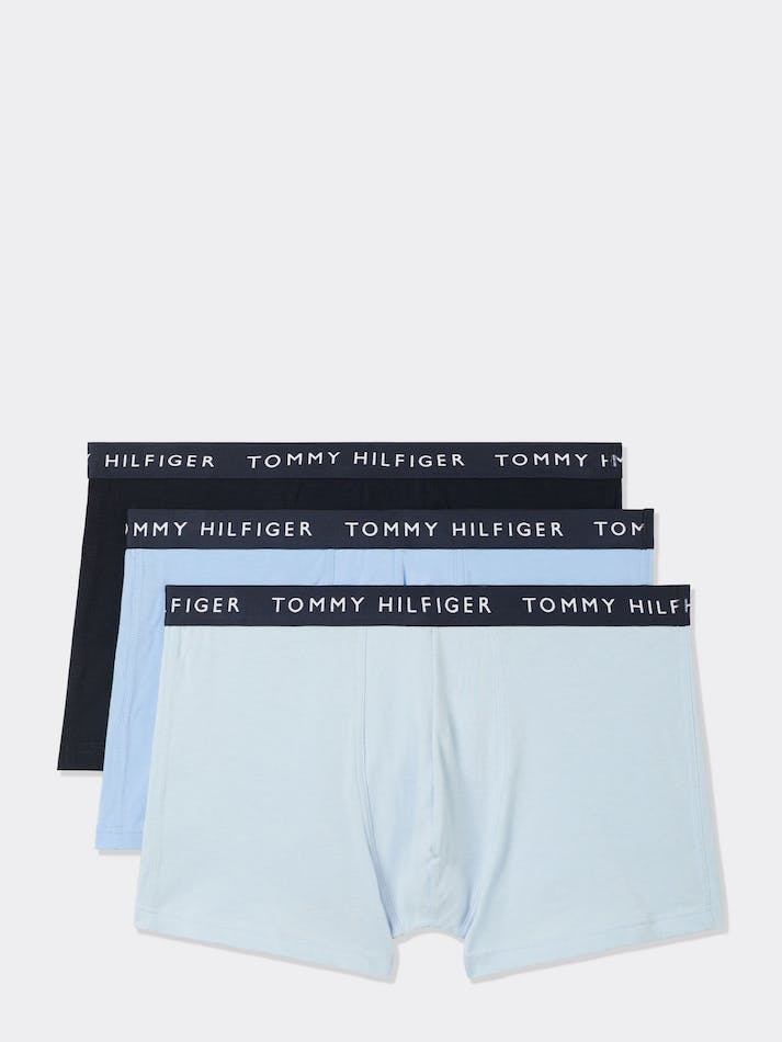 Tommy Hilfiger 3-Pack Logo Waistband Men\'s Underwear Blue / Blue | EsjRpqFVQWYu