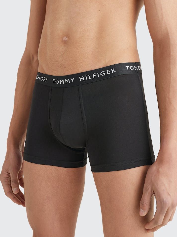 Tommy Hilfiger 3-Pack Logo Waistband Men's Underwear Black / Grey / White | HJGrkeWLXwMe