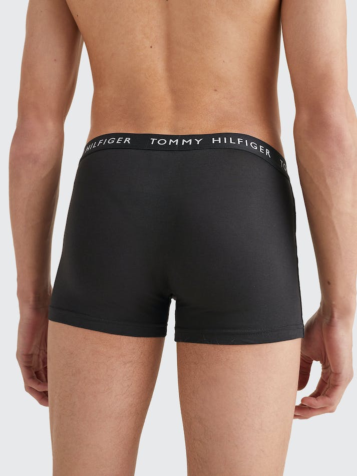 Tommy Hilfiger 3-Pack Logo Waistband Men's Underwear Black / Grey / White | HJGrkeWLXwMe