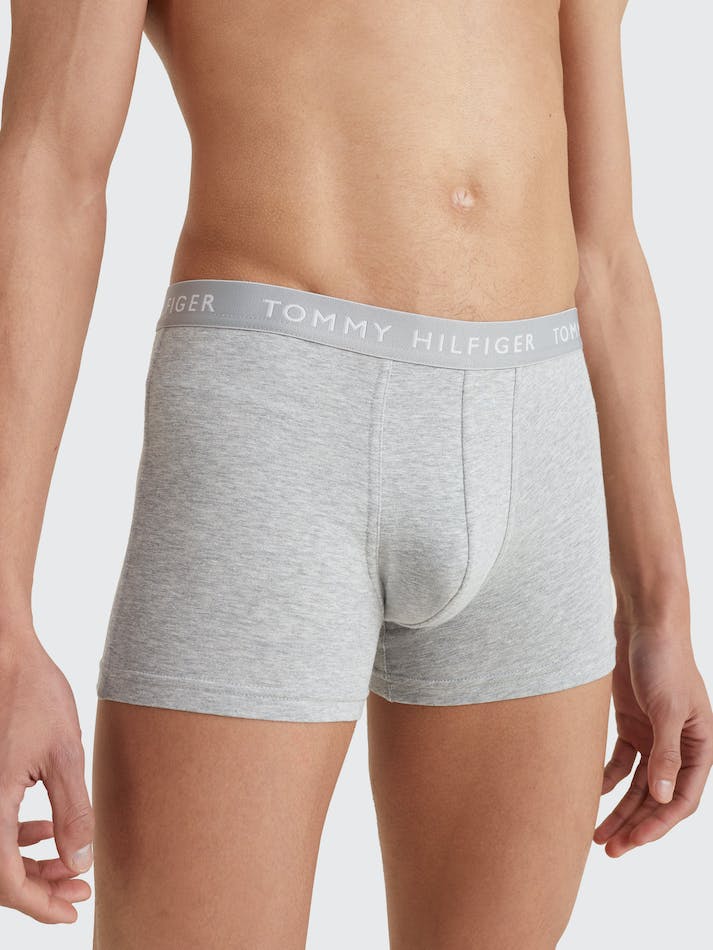 Tommy Hilfiger 3-Pack Logo Waistband Men's Underwear Black / Grey / White | HJGrkeWLXwMe