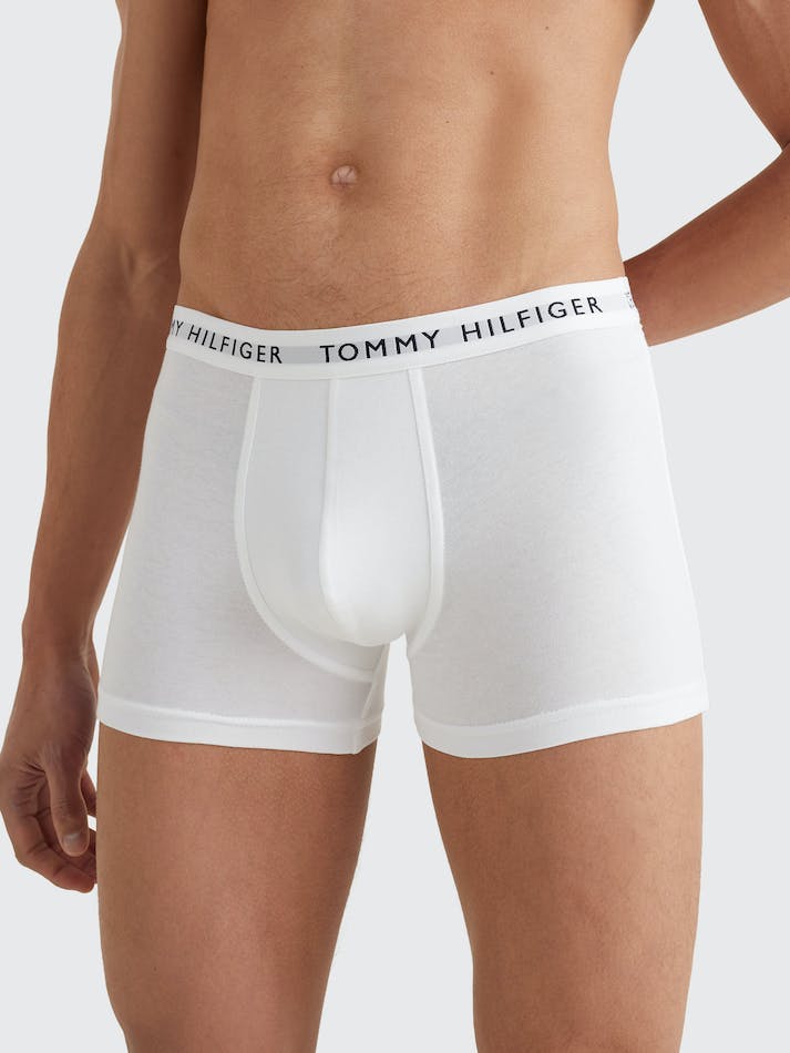 Tommy Hilfiger 3-Pack Logo Waistband Men's Underwear Black / Grey / White | HJGrkeWLXwMe