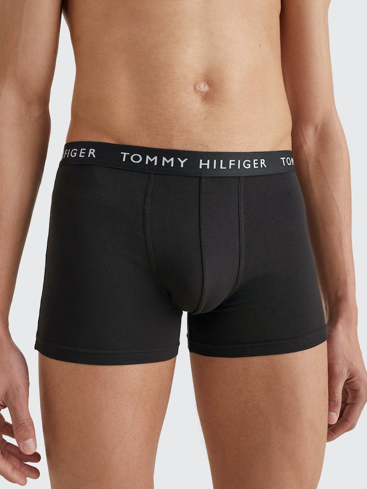 Tommy Hilfiger 3-Pack Logo Waistband Men's Underwear Black | NclR4mxyu0Oh