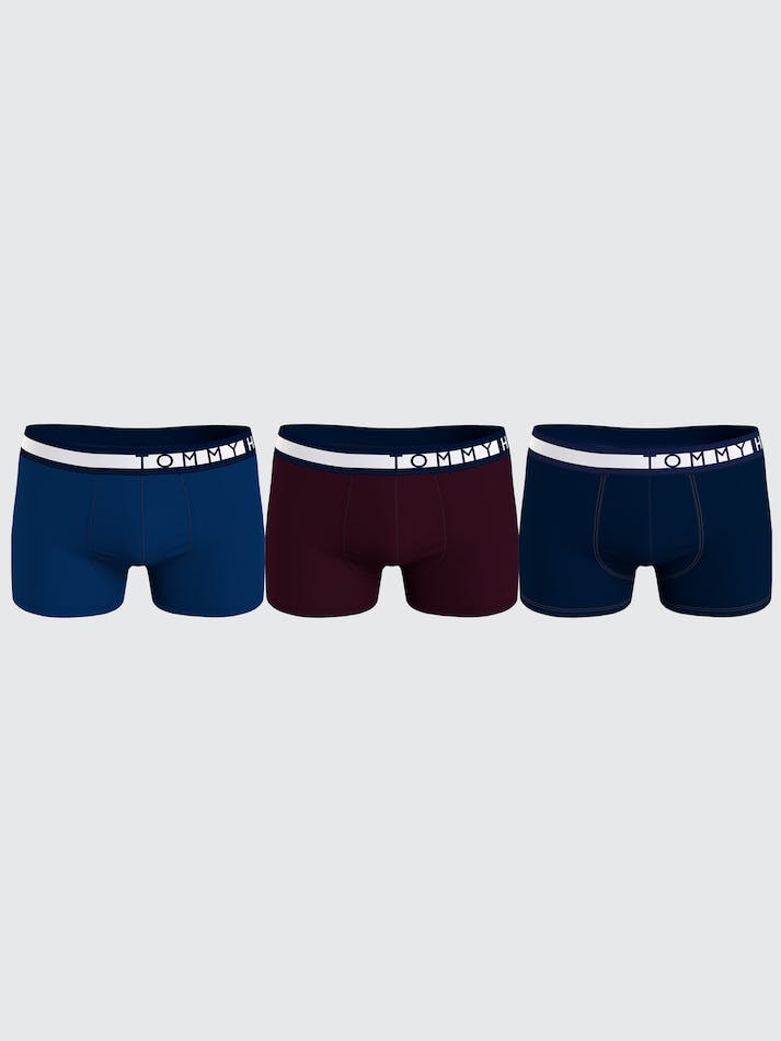 Tommy Hilfiger 3-Pack Logo Waistband Men's Underwear Dark Blue | VDNQCCDxG5uC