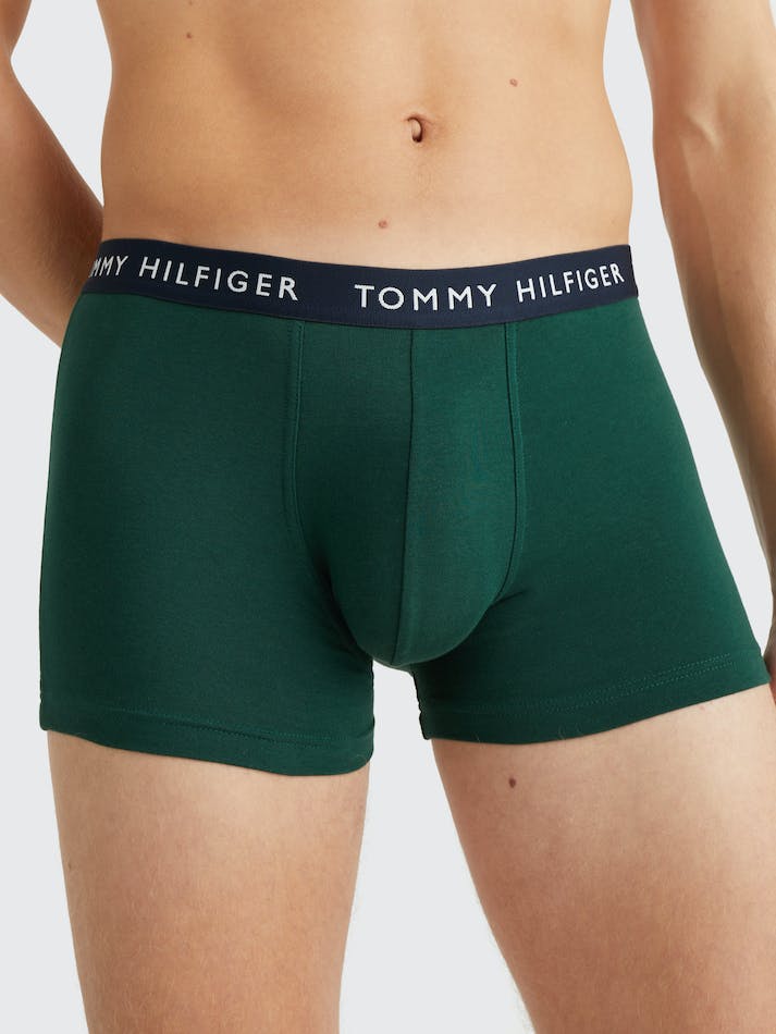 Tommy Hilfiger 3-Pack Logo Waistband Men's Underwear Dark Blue | gHVlkamym4iY