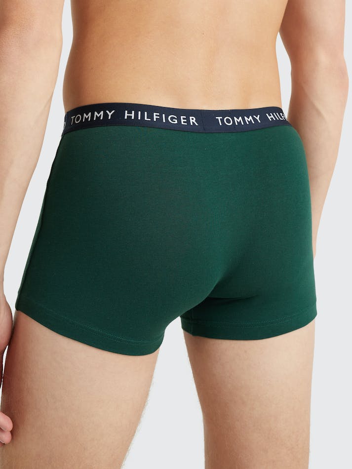 Tommy Hilfiger 3-Pack Logo Waistband Men's Underwear Dark Blue | gHVlkamym4iY