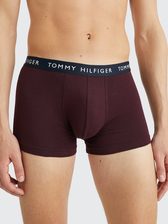 Tommy Hilfiger 3-Pack Logo Waistband Men's Underwear Dark Blue | gHVlkamym4iY