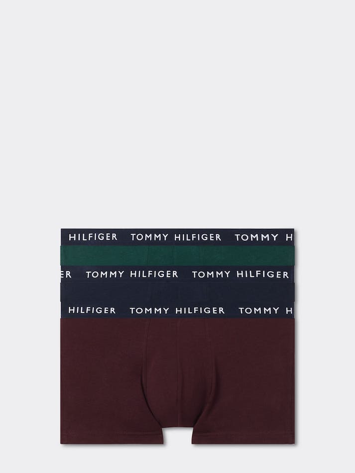 Tommy Hilfiger 3-Pack Logo Waistband Men's Underwear Dark Blue | gHVlkamym4iY