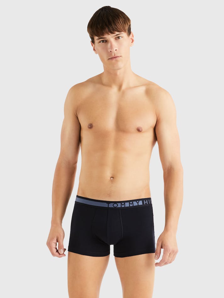 Tommy Hilfiger 3-Pack Statement Waistband Men's Swim Trunks Dark Blue | GFKQ2avJDjy2