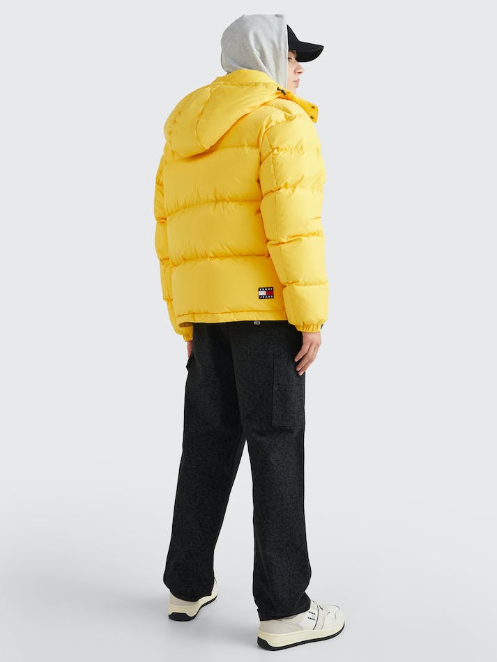 Tommy Jeans Alaska Casual Fit Hooded Puffer Men's Jackets Yellow | zvZXBS5XGkIR