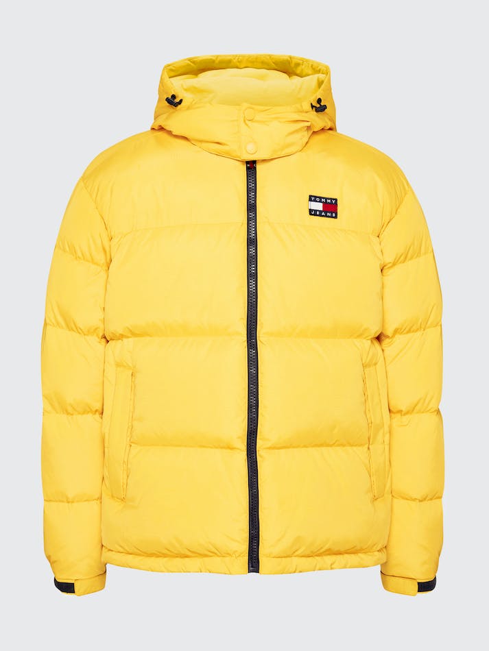 Tommy Jeans Alaska Casual Fit Hooded Puffer Men's Jackets Yellow | zvZXBS5XGkIR