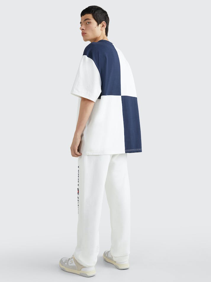 Tommy Jeans Archive Colour-Blocked Oversized Men's T Shirts Navy | s5VI2GUEDkpW