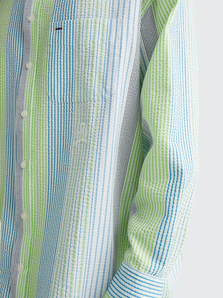 Tommy Hilfiger Archive Crest Dual Gender Boyfriend Women's Shirts Light Green | gysuoh4DUXQ7