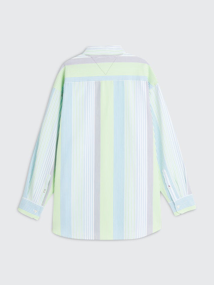 Tommy Hilfiger Archive Crest Dual Gender Boyfriend Women's Shirts Light Green | gysuoh4DUXQ7