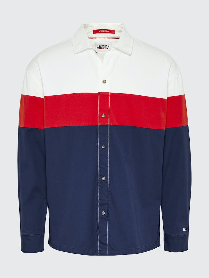 Tommy Jeans Archive Logo Embroidery Men's Shirts Navy | AJdrMl7QWCUX