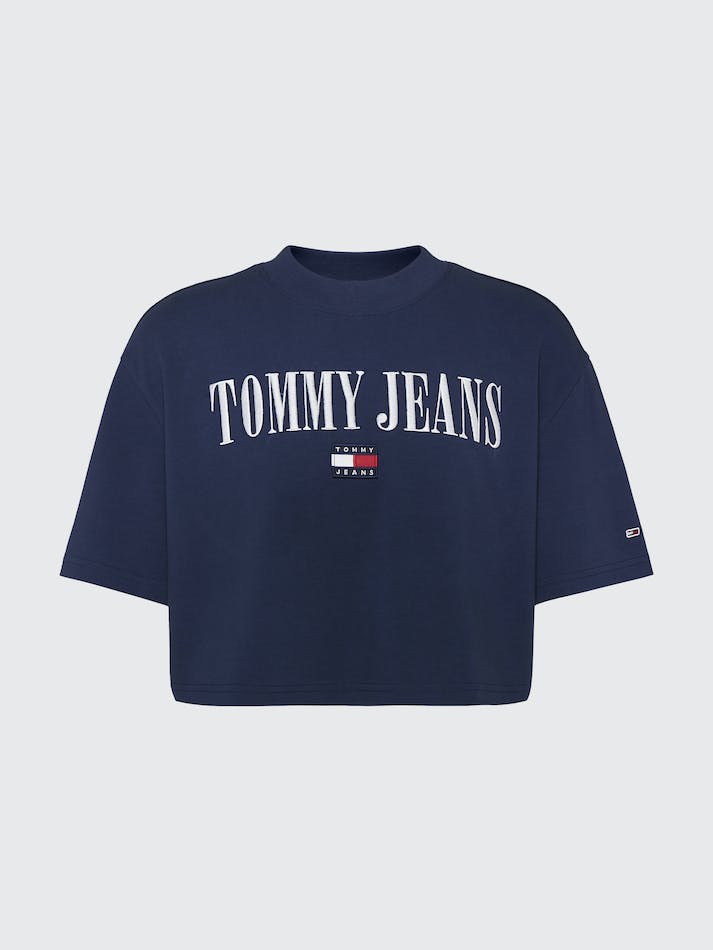 Tommy Jeans Archive Short Sleeve Crop Women's T Shirts Navy | jULfyeAeBfRL