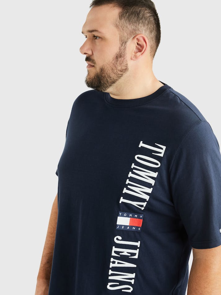 Tommy Jeans Archive Men's T Shirts Navy | LYALlpvFMDGy