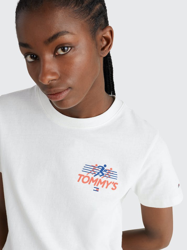 Tommy Jeans Back Graphic Women's T Shirts White | pcfrCgzt2a8i