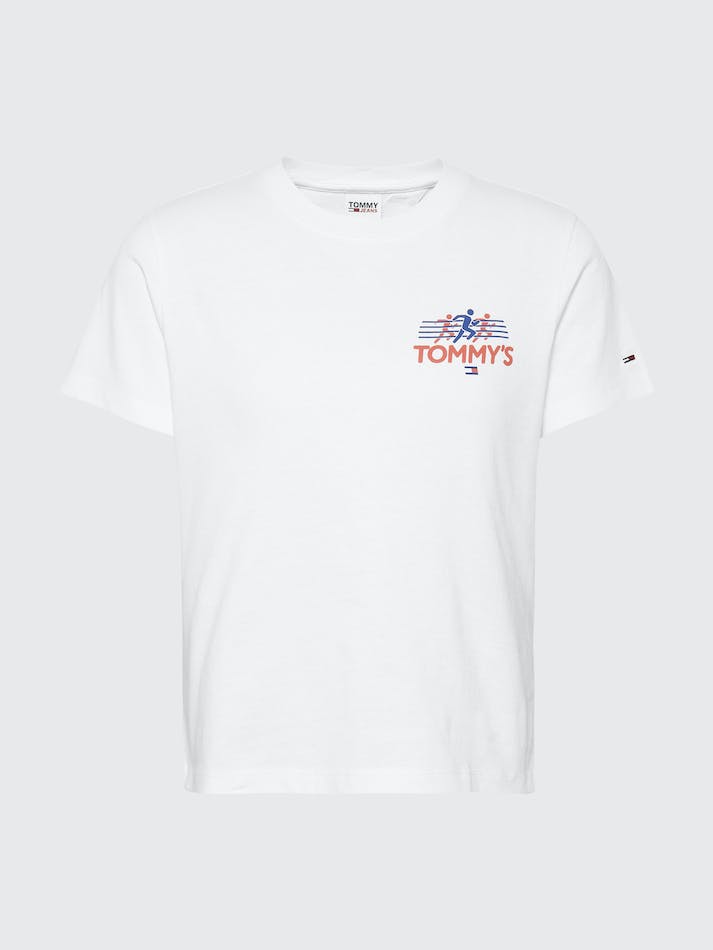 Tommy Jeans Back Graphic Women's T Shirts White | pcfrCgzt2a8i