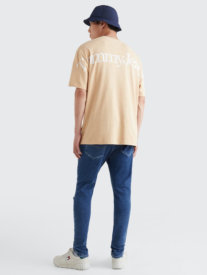 Tommy Jeans Back Logo Skater Men's T Shirts Trench | H7YBU3FkHuNi