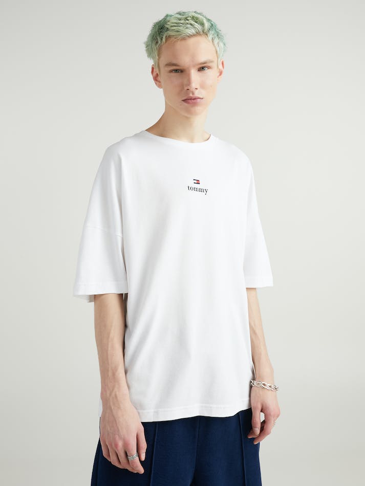 Tommy Jeans Back New York Logo Unisex T Shirts White | 3zZpg28Sy7eL