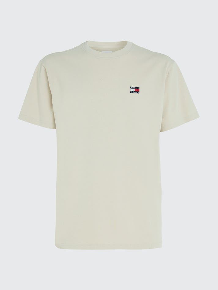 Tommy Jeans Badge Classic Fit Men's T Shirts Beige | z4MfE8COwTJC