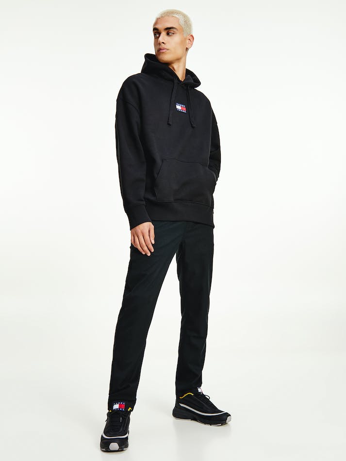 Tommy Hilfiger Badge Organic Cotton Men's Hoodie Black | fKkWuctQjreQ