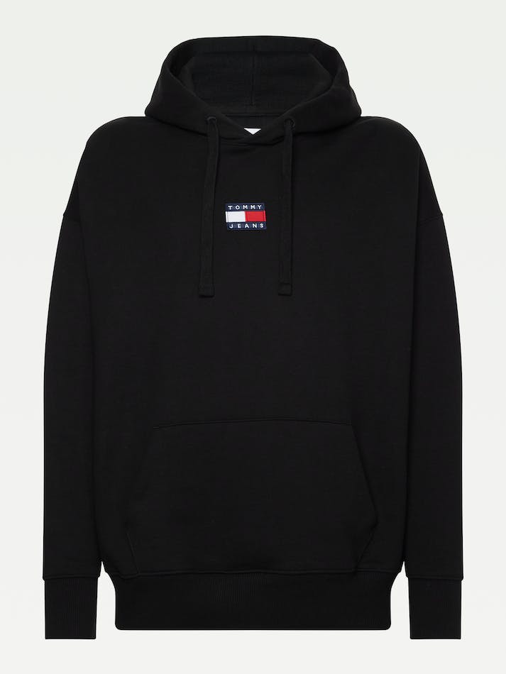 Tommy Hilfiger Badge Organic Cotton Men's Hoodie Black | fKkWuctQjreQ