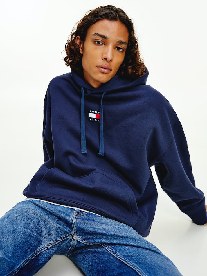 Tommy Hilfiger Badge Organic Cotton Men's Hoodie Navy | gYLwF3BAE21r