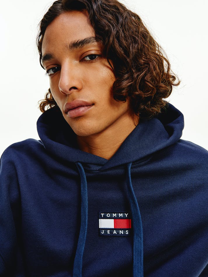 Tommy Hilfiger Badge Organic Cotton Men's Hoodie Navy | gYLwF3BAE21r