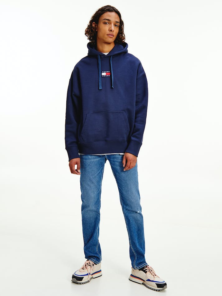 Tommy Hilfiger Badge Organic Cotton Men\'s Hoodie Navy | gYLwF3BAE21r