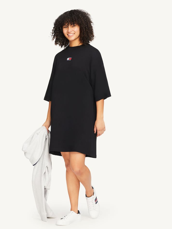 Tommy Hilfiger Badge T-Shirt Mini Women\'s Dress Black | dizs4PHwZb3C