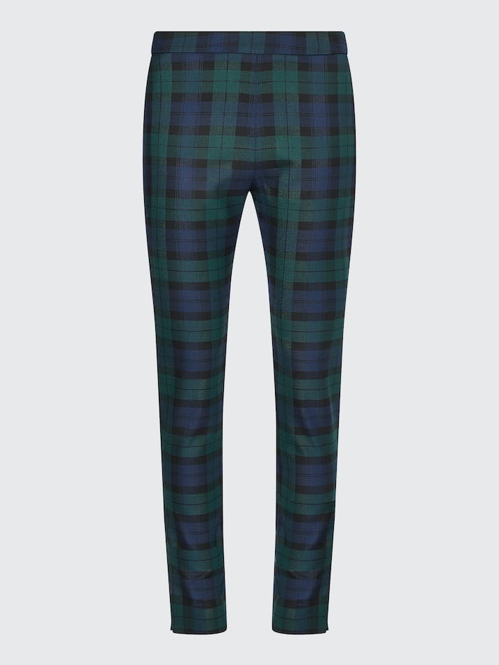 Tommy Hilfiger Black Watch Tartan Slim Fit Women's Trousers Black | 4dW4pDCisIpH