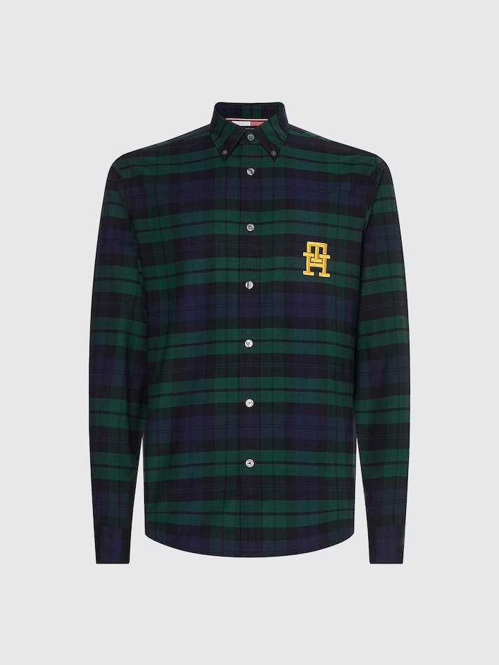 Tommy Hilfiger Blackwatch Monogram Men's Shirts Blue / Multicolor | rOnsAVWAjIyT