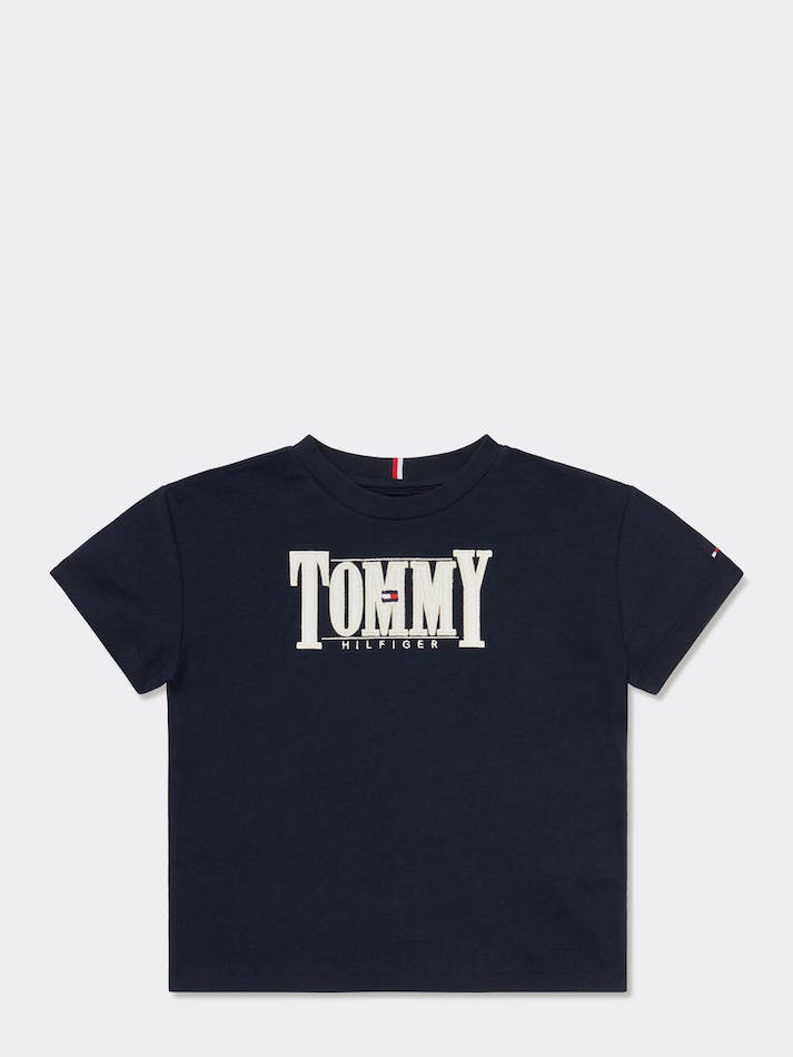 Tommy Hilfiger Boys 3-7 Applique Kids' T Shirts Blue | UmBR5zn4ACR4