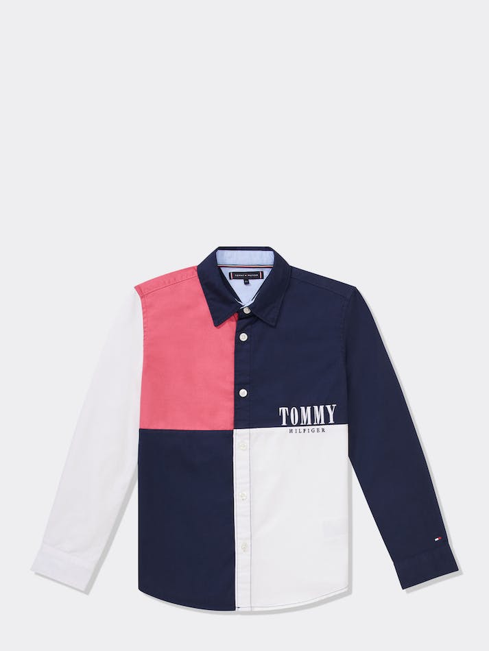 Tommy Hilfiger Boys 3-7 Archive Colourblock Kids\' Shirts Colourblock | NVE3HPvdqEJx