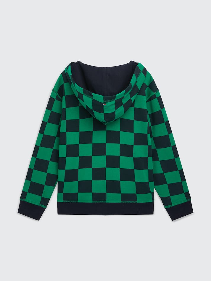 Tommy Hilfiger Boys 3-7 Checkerboard Kids' Hoodie Green | u0XYVtlLgL4u